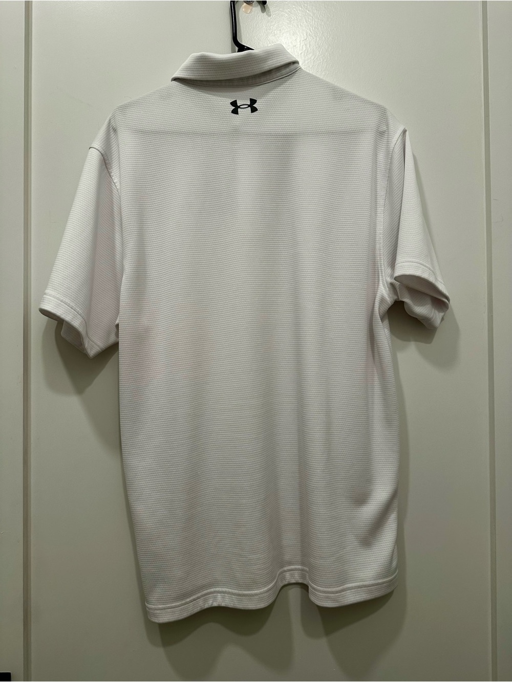 Under Armour White Men's Polo with Black Logo - Picture 2 of 3